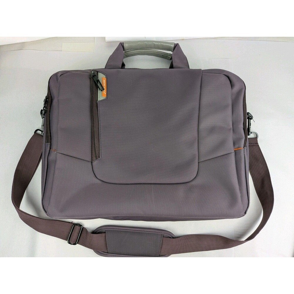 Brinch Laptop Bag Messenger Style Nylon Purple Shoulder Travel Work Tablet Pouch